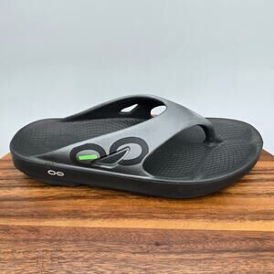 Oofos Ooriginal Sandals Men's 10 Graphite Black Slip On Comfort Sport Recovery